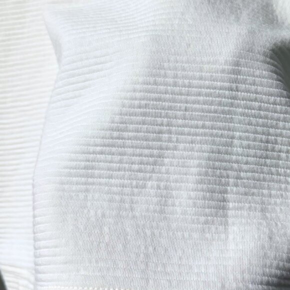 Adidas Women’s XL Ribbed V-neck Cropped Sweatshirt – White | New Without Tags - Picture 6 of 15